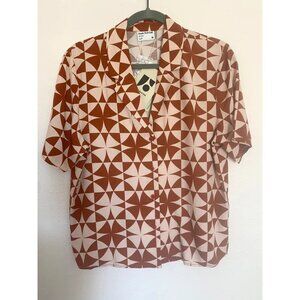 Frank & Oak Fluid Camp Collar Blouse - S NWT - $99